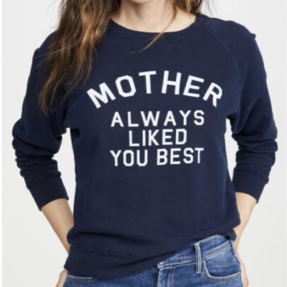 MOTHER Crewneck Demin the Drop Sweatshirt